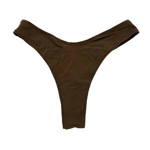 SKIMS Kim Kardashian Dipped Thong Panty Oxide Brown PN-DTH-2027 Womens Size 3X